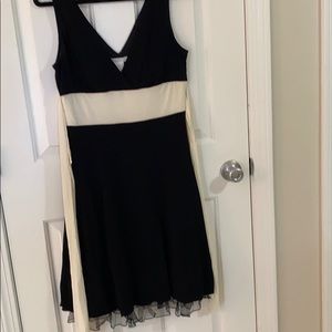 Black and cream dress